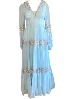 blue gunne sax vintage prairie dress